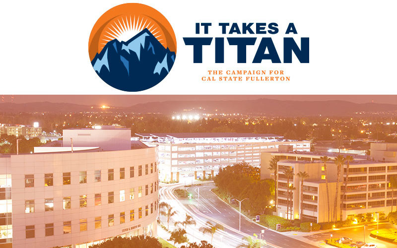 It Takes a Titan Campaign art with campus