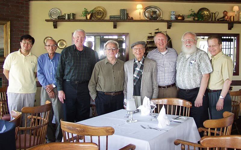 Timothey Lancey with engineering colleagues at CSUF.