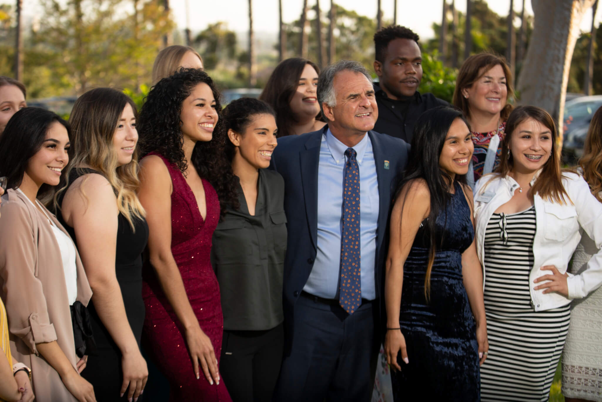 President Virjee with Guardian Scholars