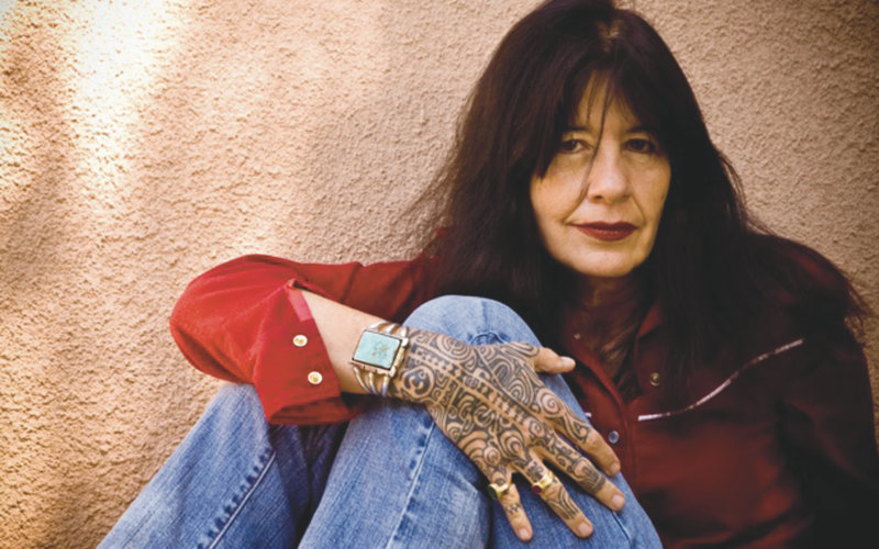 Joy Harjo sitting