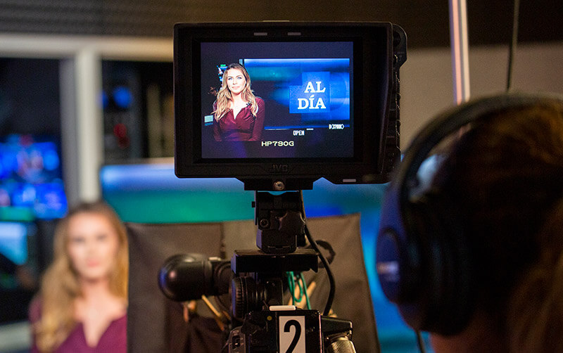 Al Día Studio Camera with news anchor