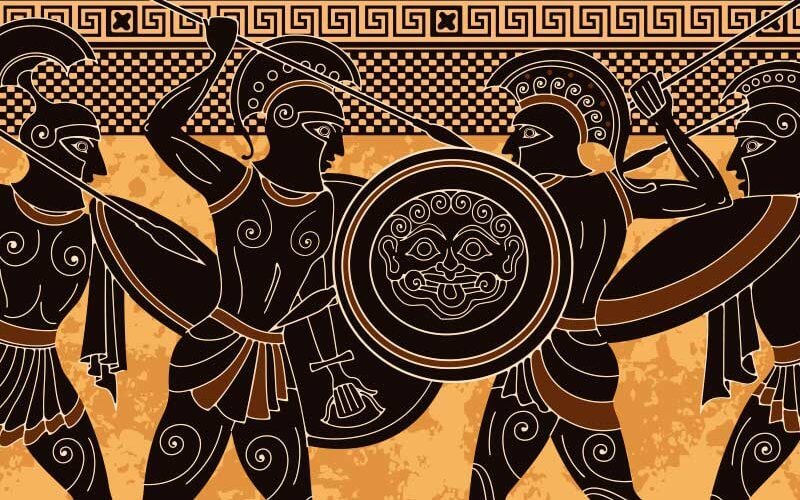 Illustration of Greek Warriors