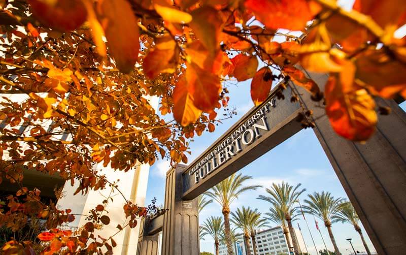 CSUF Promenade with Fall Foliage