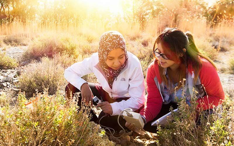 Student and Mentor conducting fieldwork