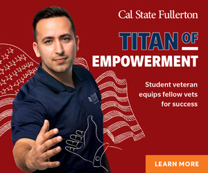 Titan of Empowerment - Student veteran equips fellow vets for success - Learn More