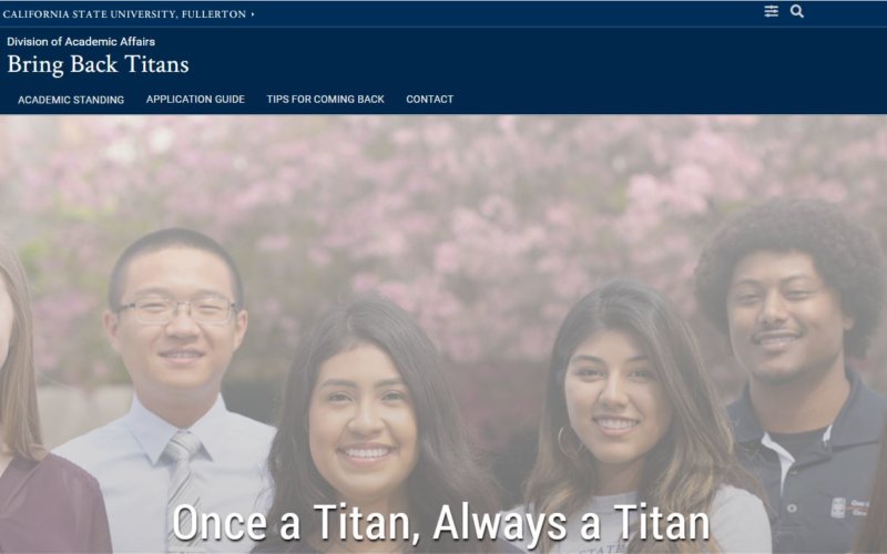 Bring Back Titans website landing page