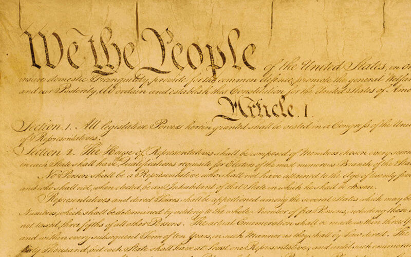 US Constitution detail
