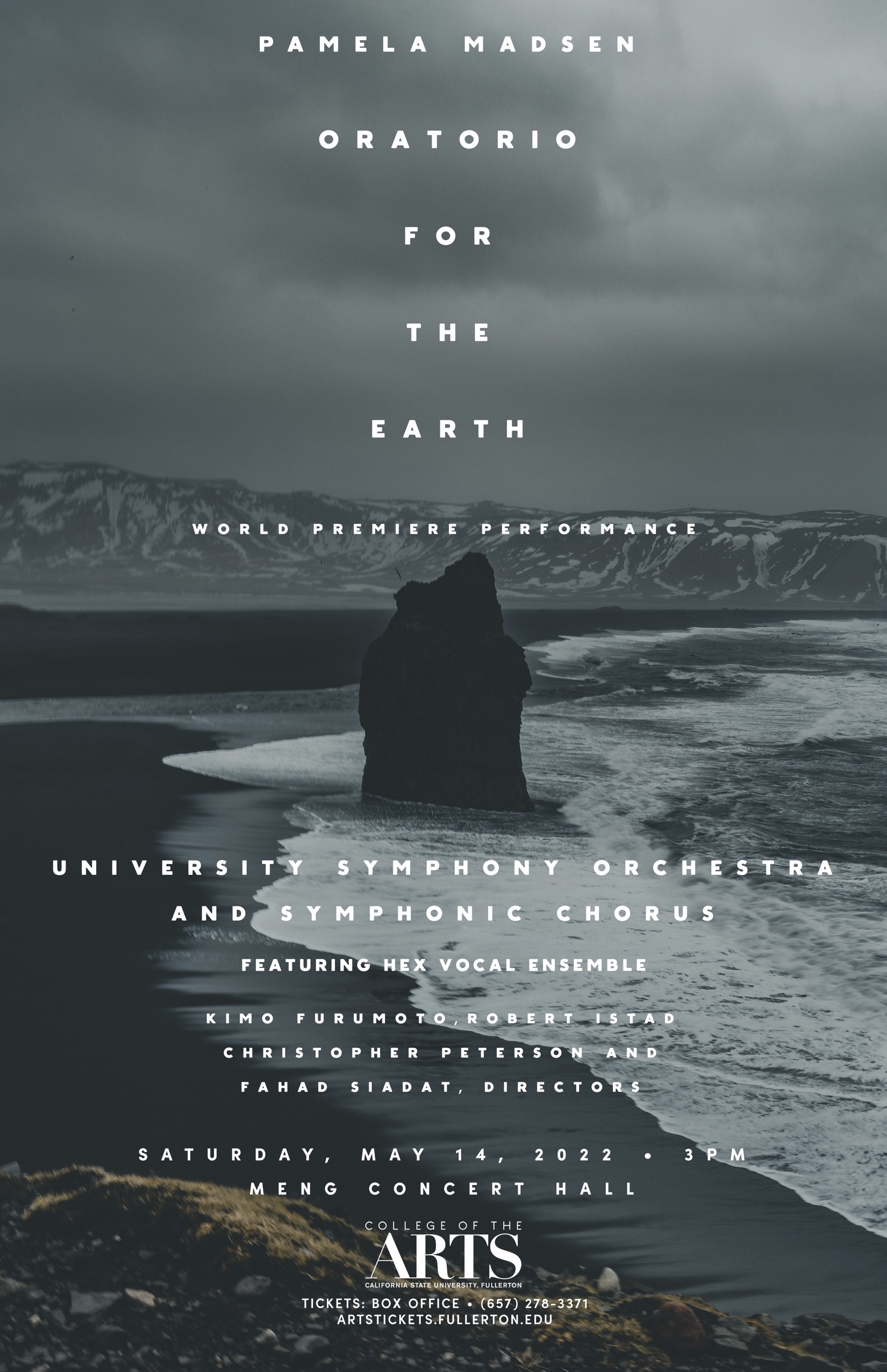 ORATORIO FOR THE EARTH PREMIERE, May 14th