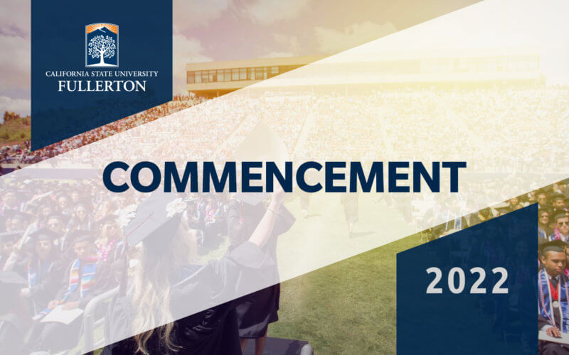graphic spelling out commencement 2022