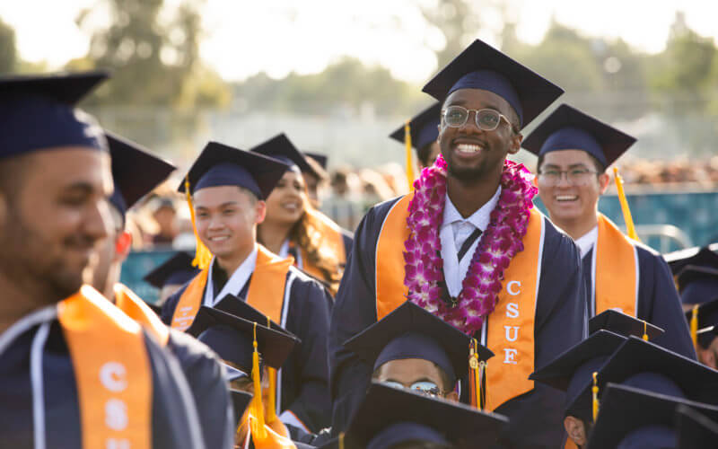 Cal State Fullerton graduates attend ceremony during 2022 commencement in Orange County