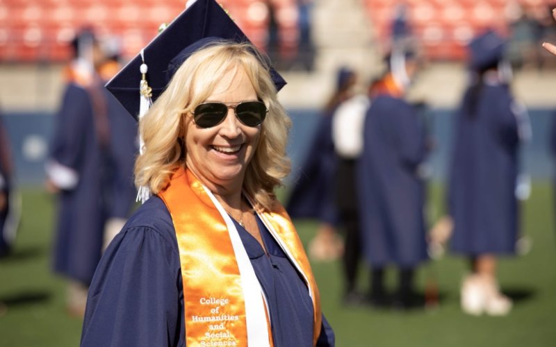 Terry Goodman at commencement