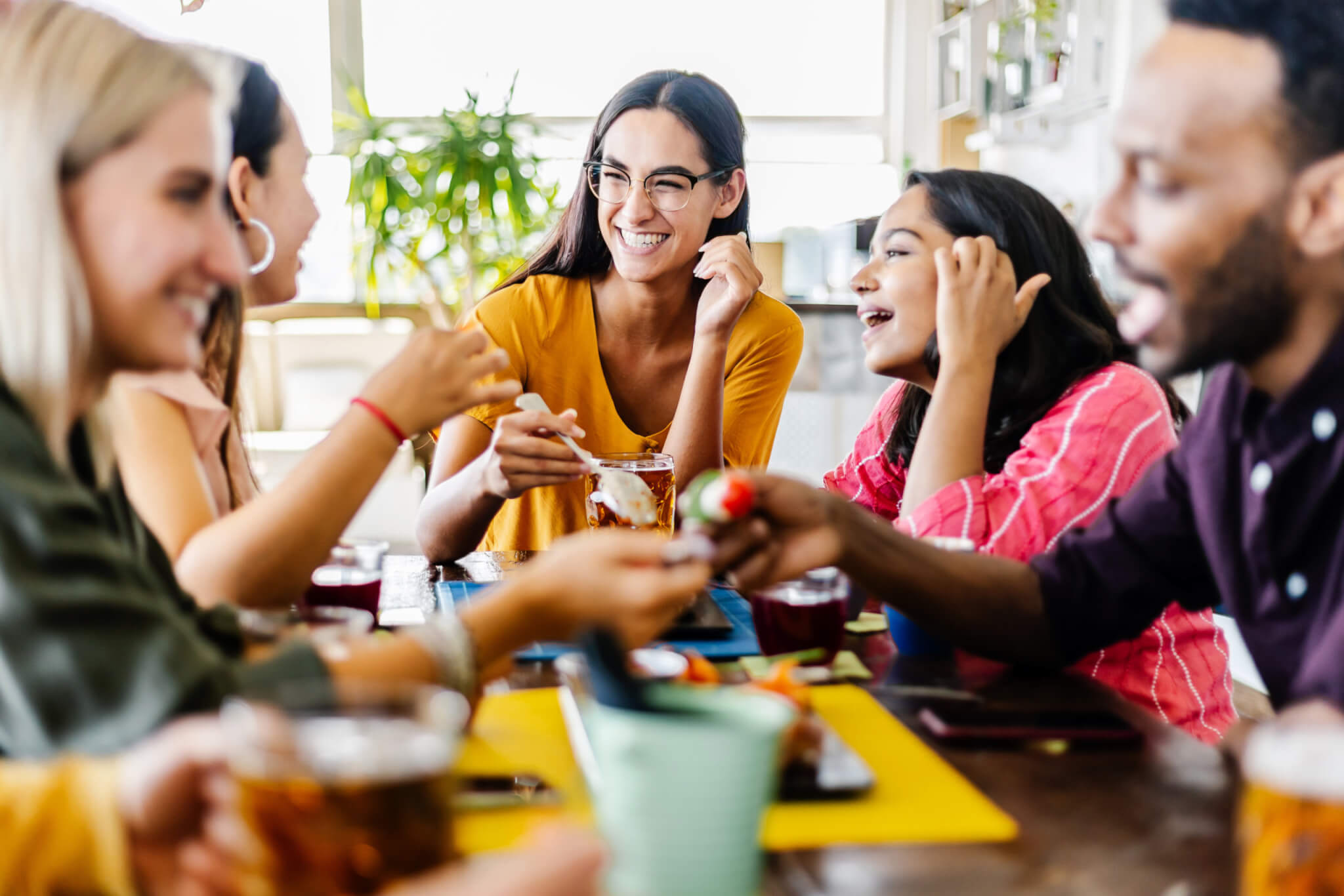 Students talk to each other
