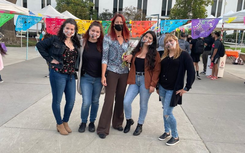 members of the Theater Group after a performance