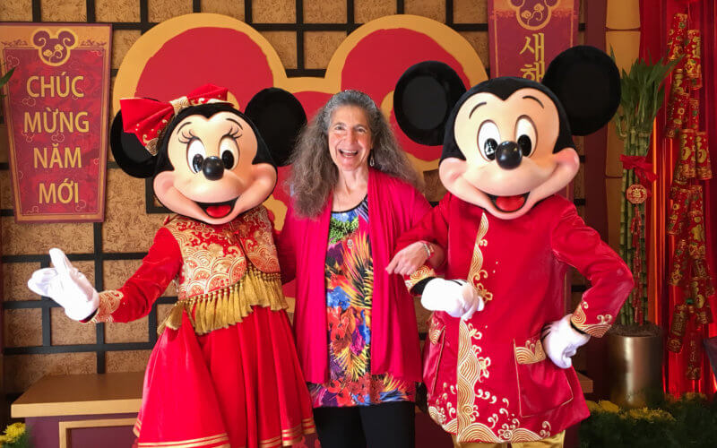 Andi Stein with Mickey and Minnie Mouse