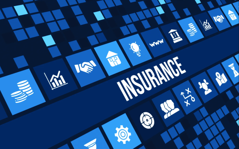 Insurance and technology stock image