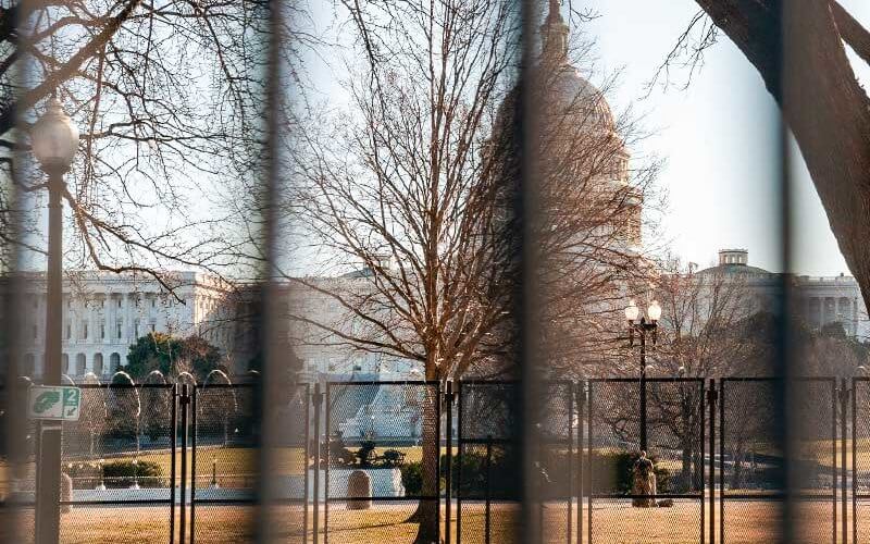 US Capitol Behind barricades