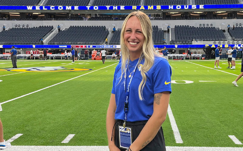 Future Athletic Trainer Takes the Field With Los Angeles Rams