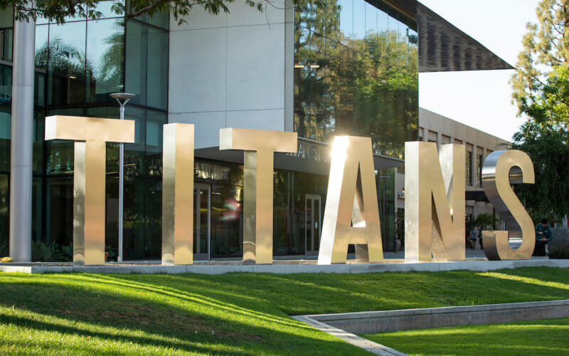 Titan Letters at Sunset