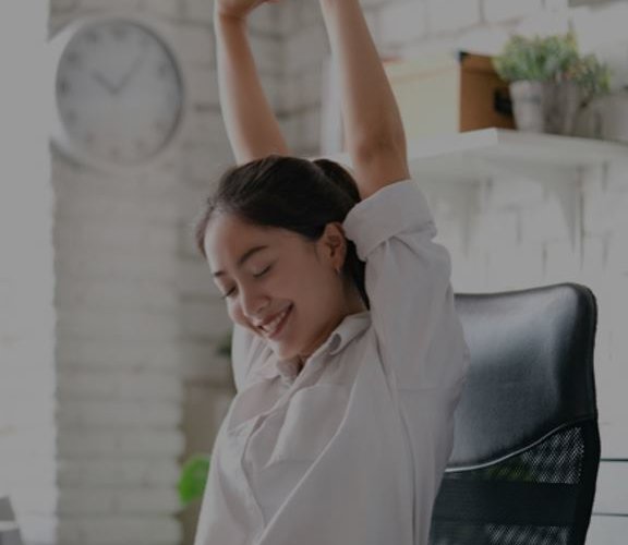 A Woman Stretching