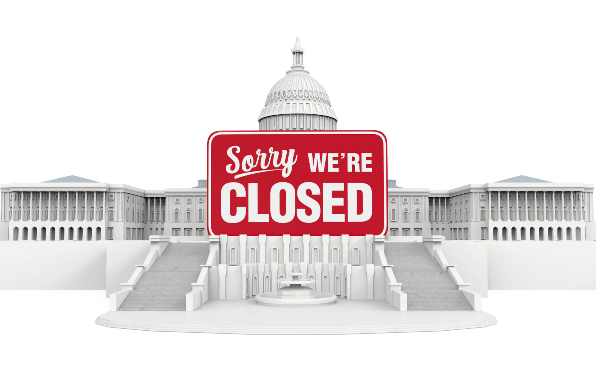 Government Shutdown Illustration