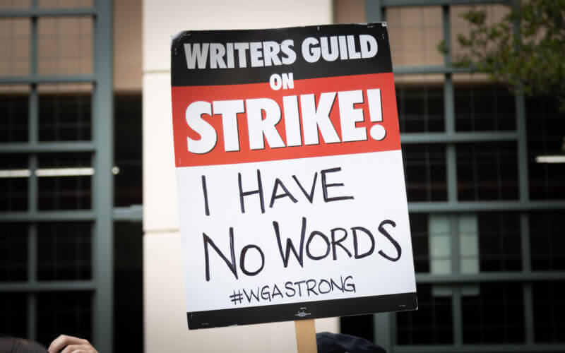 Writer's Guild Strike Picket Sign