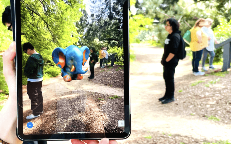 Art students used artificial intelligence and augmented reality to make original characters that guide users through the Fullerton Arboretum