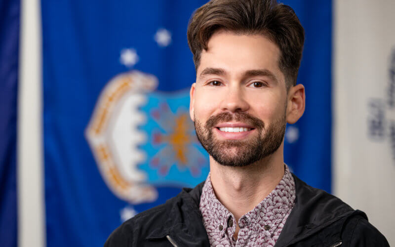 Student veteran Anthony Olson, 2023 CSU Trustee Award Nominee from Cal State Fullerton.