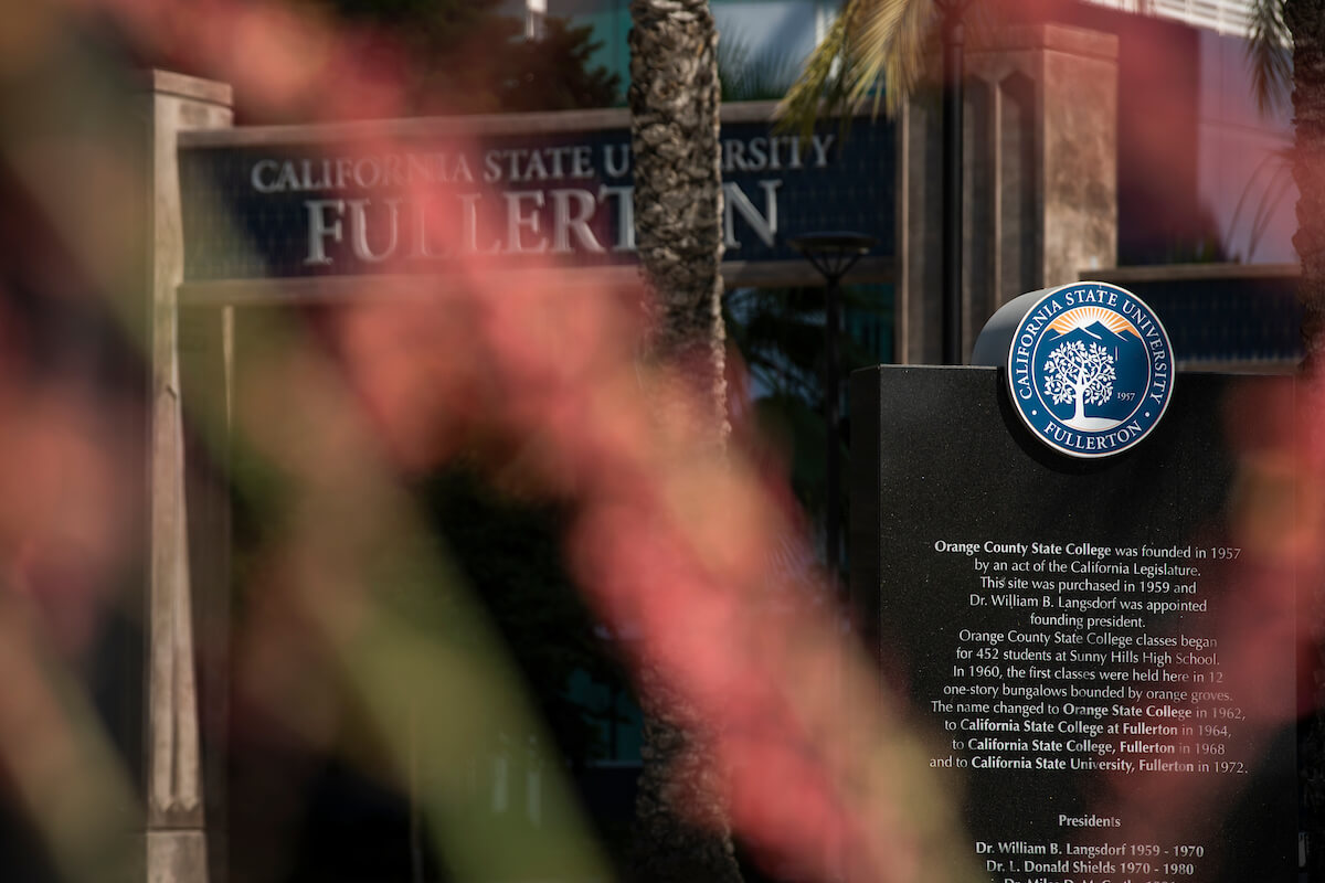 Black Granite CSUF Seal on Promenade
