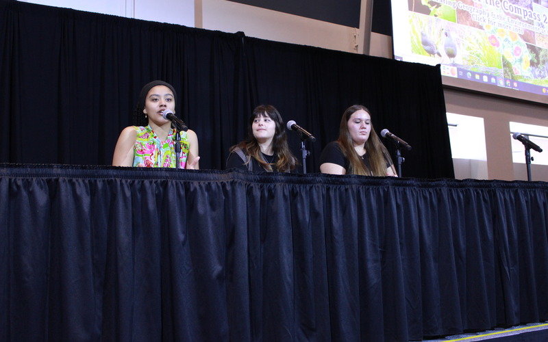 Three undergraduate student panelists