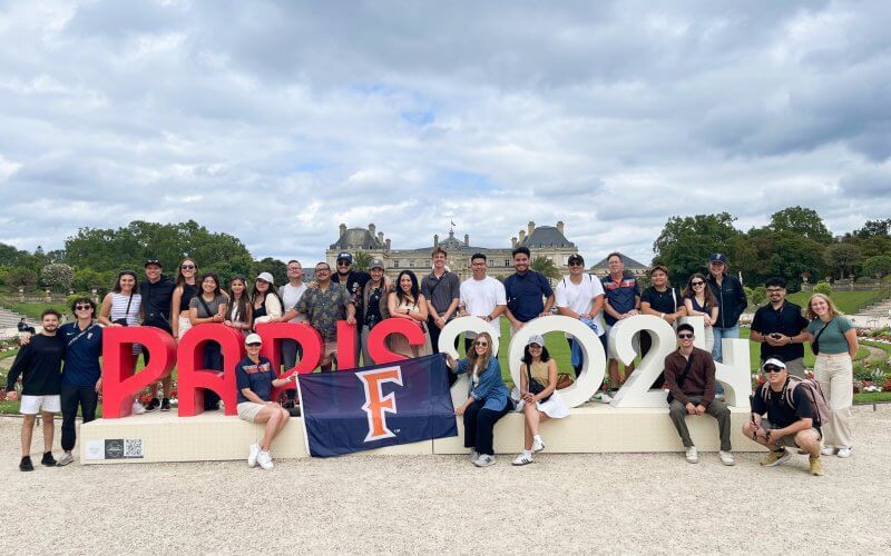 CSUF Study abroad students in Paris.