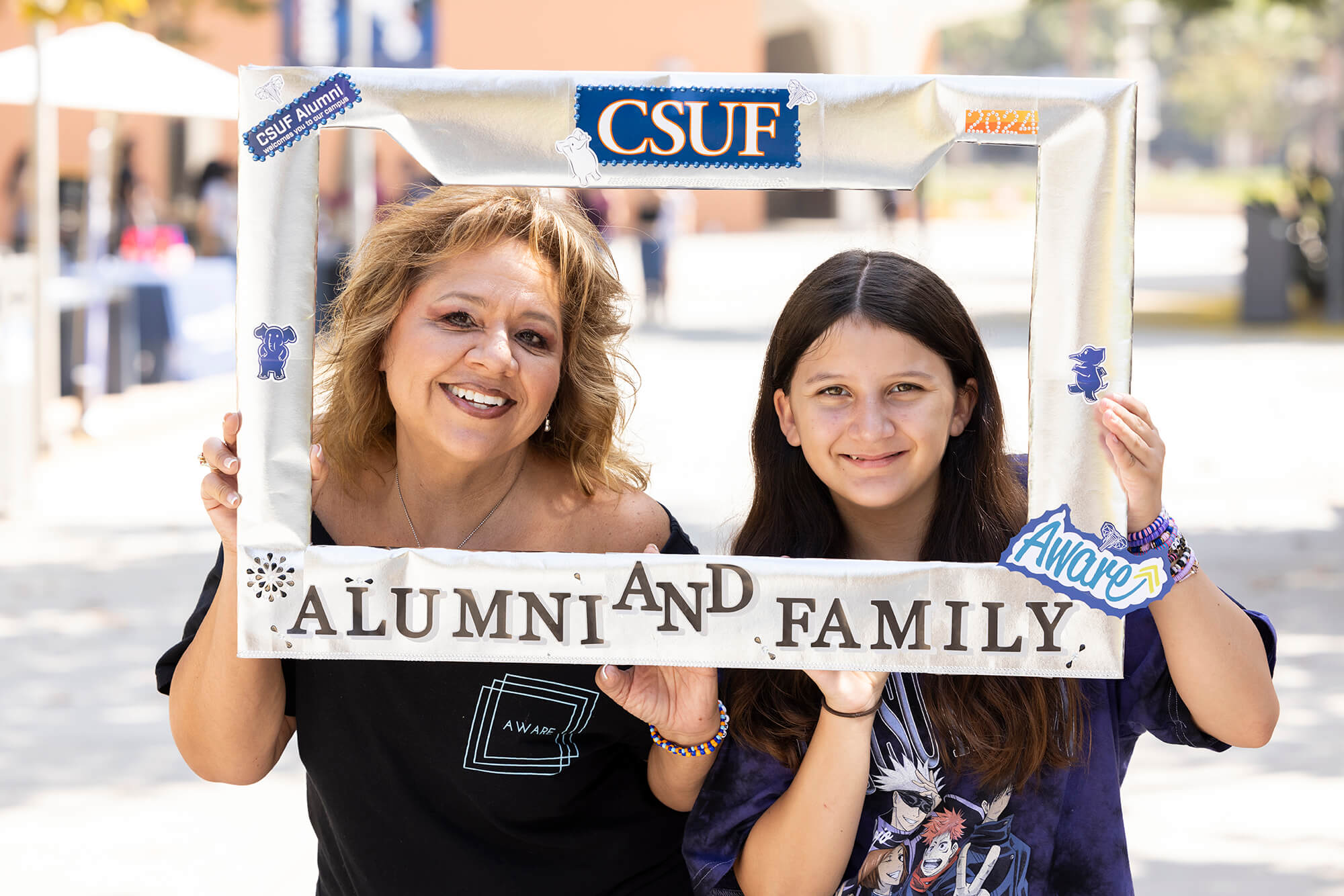 Sebrina Valdez and daughter at Alumni Family Weekend