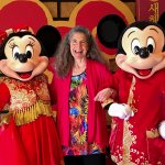 Disney Expert Andi Stein with Mickey and Minnie Mouse