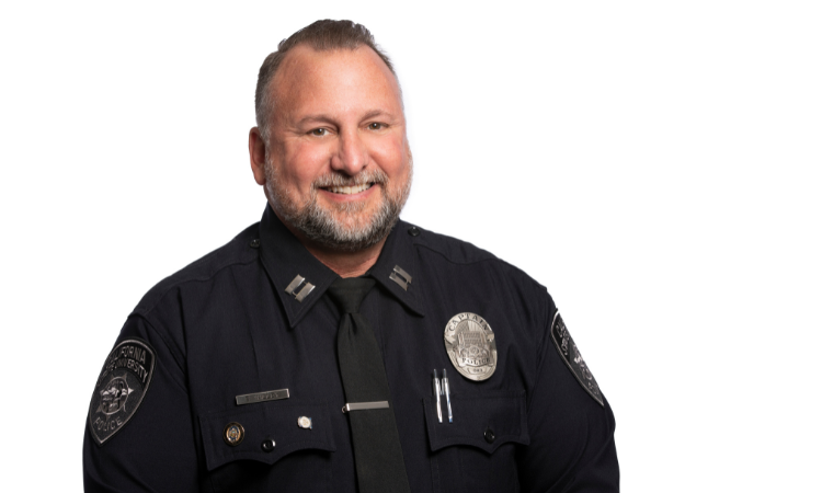 Captain Willey wearing a police uniform against a white background