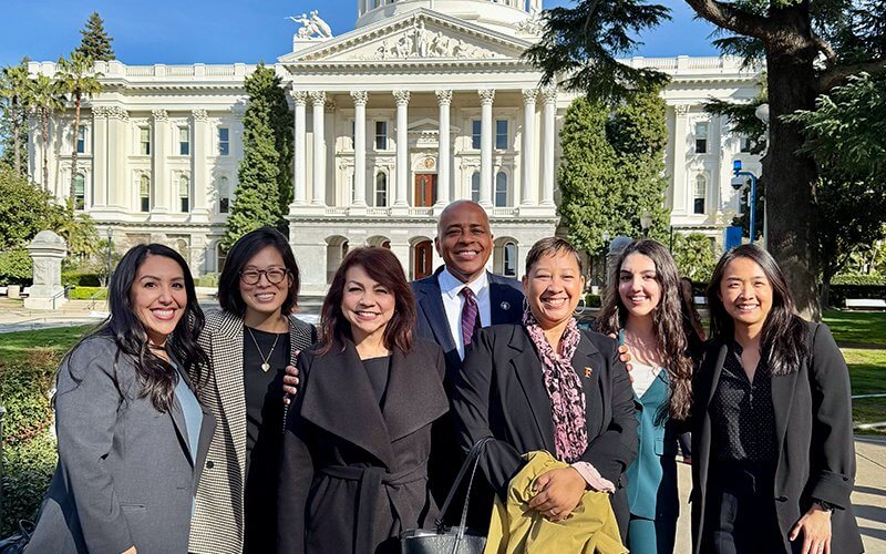 President Rochon and Group in front of California State Capitol