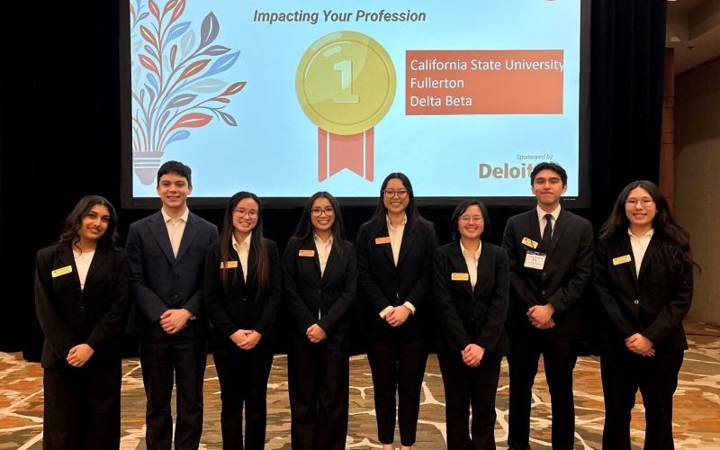 CSUF students at the Deloitte Best Practices Competition