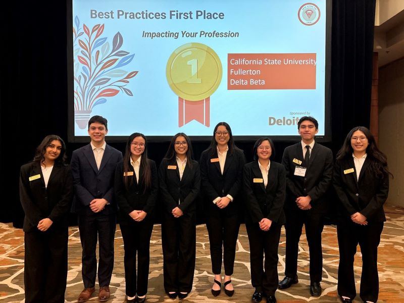 CSUF students at the Deloitte Best Practices Competition