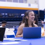 Grace Lorenger smiles after accepting her admission.