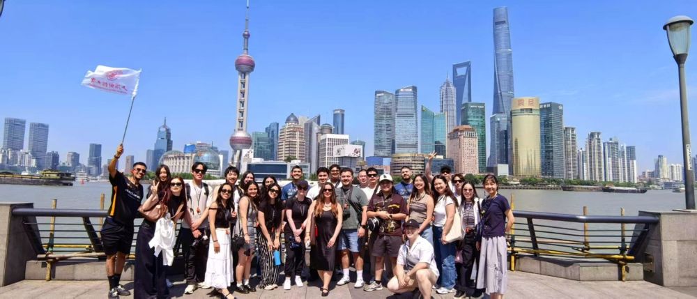 A group of students in Shanghai, China