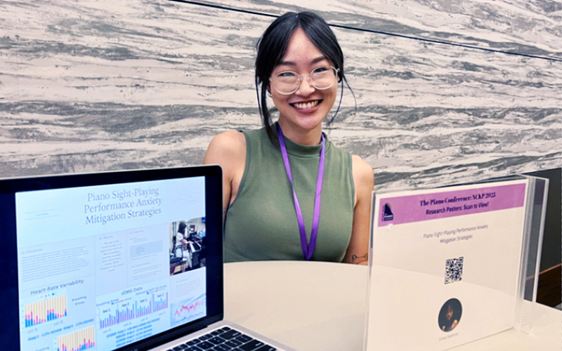 Cana Kashima presents research at the National Conference of Keyboard Pedagogy.
