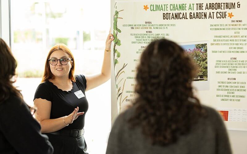 Vivian Castillo presenting at poster