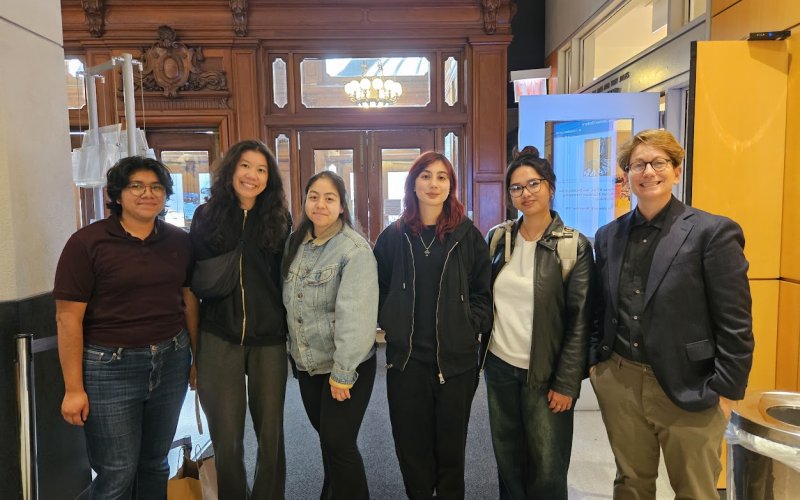A group of students at the City University of New York Graduate Center