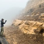Geology Tracy Ortega photographs roadside cut