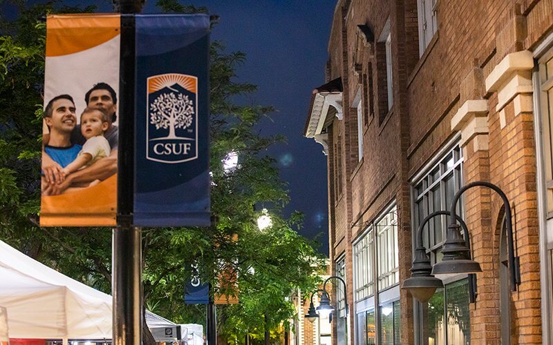 Grand Central Art Center at night