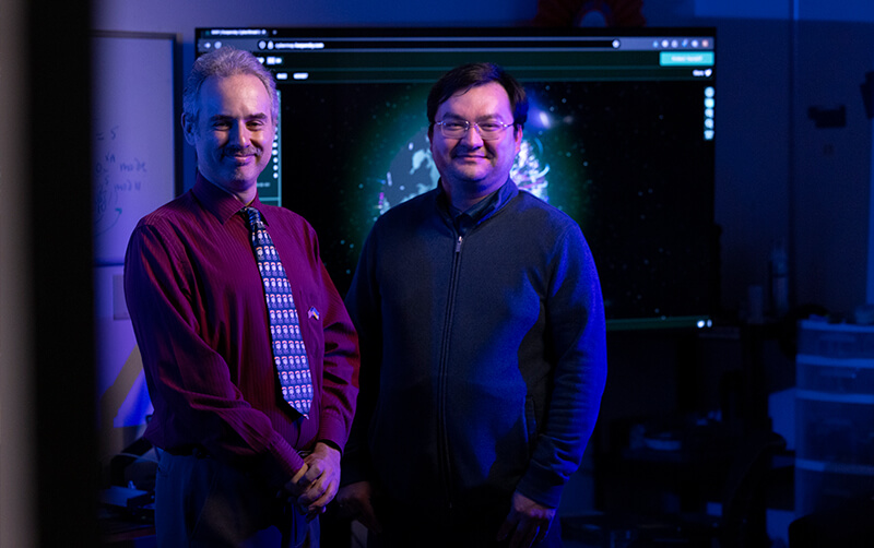 Cybersecurity faculty members Mikhail Gofman and Michael Franklin