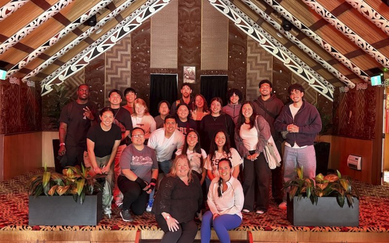 Students at a Maori Cultural Center