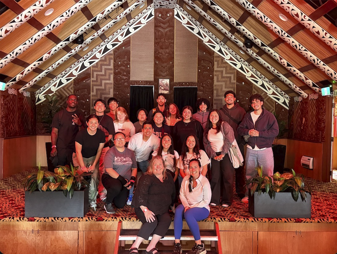 Students at a Maori Cultural Center