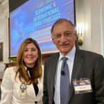 Mira Farka and Anil Puri at the Economic Forecast Conference