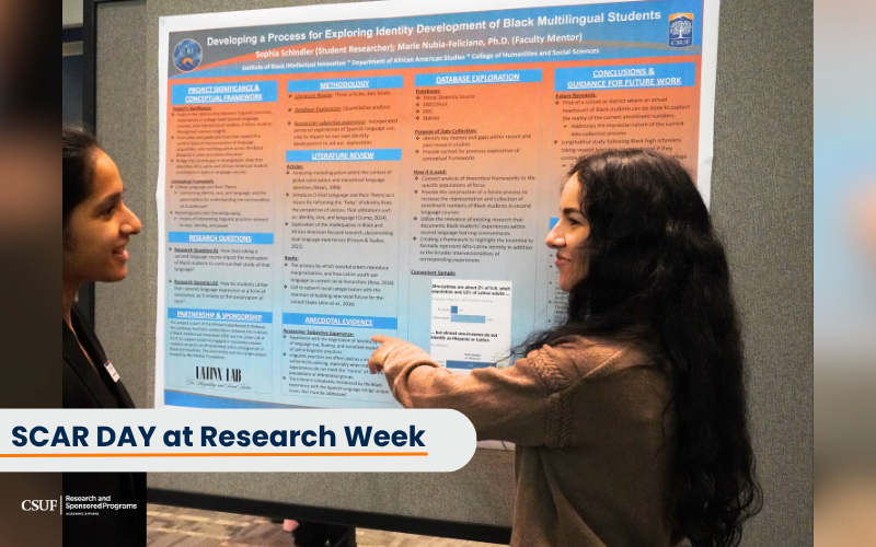 Sophia Schindler presents research poster