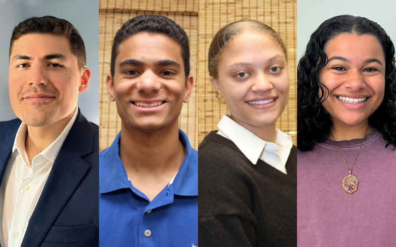 Portraits of Jonathan Chacon, Nkosi Sampson, Lesley Thompson and Ava Pimentel