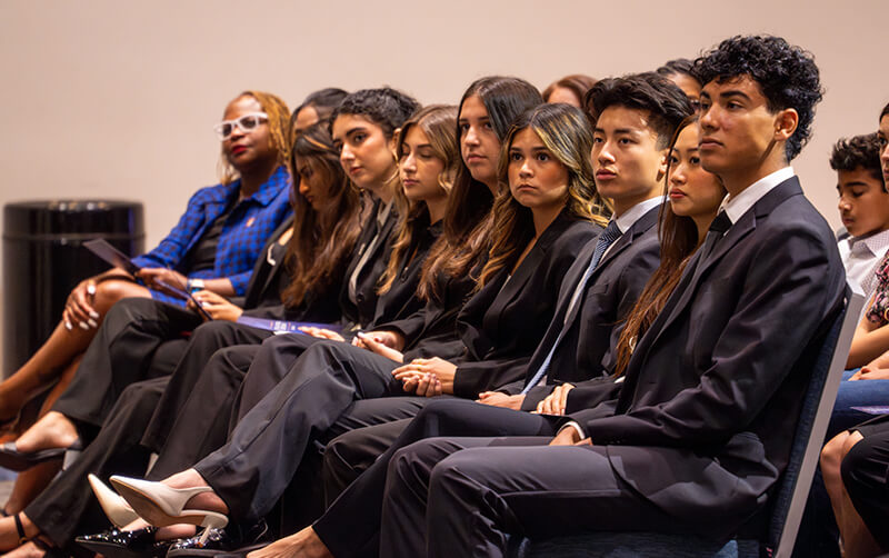 ASI student leaders attend their swearing in ceremony in the Titan Student Union. 